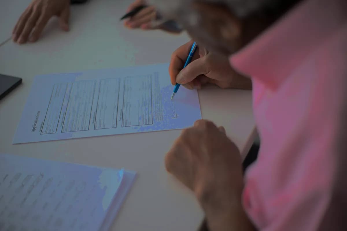 Filling out KfW funding application form